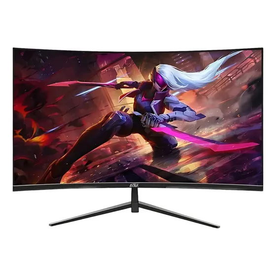 Monitor Curvo Aitek 27 Full Hd 180hz 1ms Para Pc Gamer Cor Preto 127/220v