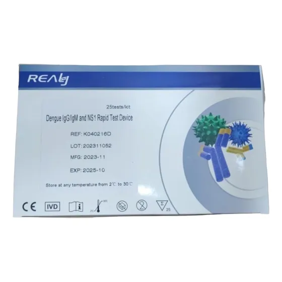 Prueba Rápida Dengue Igg/igm Y Ns1 Caja 25 Pruebas