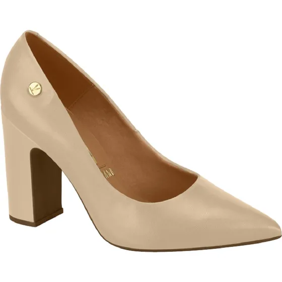 Sapato Scarpin Feminino Vizzano Salto Alto Bloco Grosso 