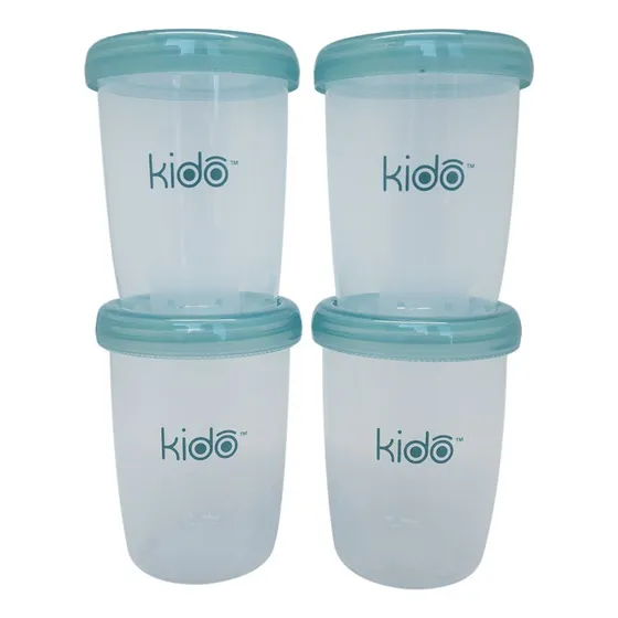 Set 4 Vasos  Almacenamiento Leche Materna Kido Keep