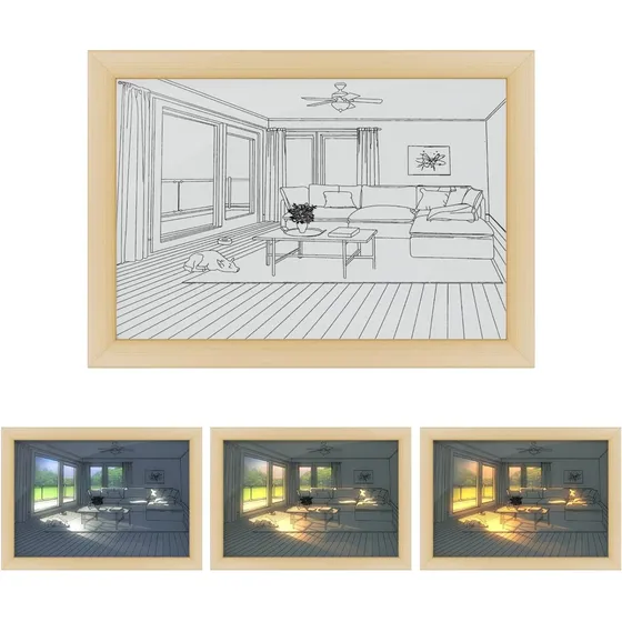 Lámpara Pintura Decorativa Con Luz Led Usb Pequeño