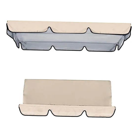 Z Set De 3 Personas Con Funda De Banco Oscilante Con Beige