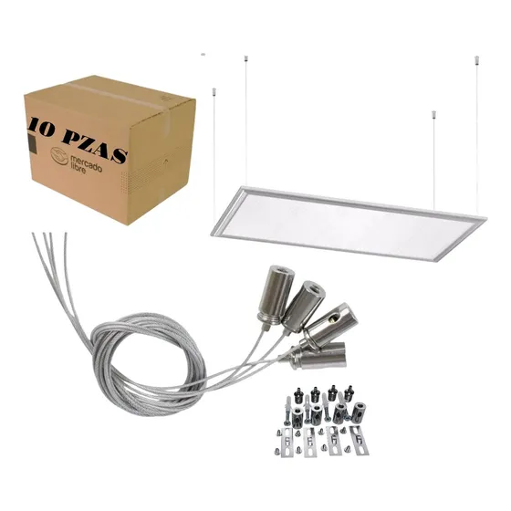 10 Kit De Tensores Para Panel Led Ajustable Acero Inoxidable