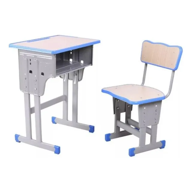 Escritorio Infantil Regulable Con Silla Niños Metal Madera