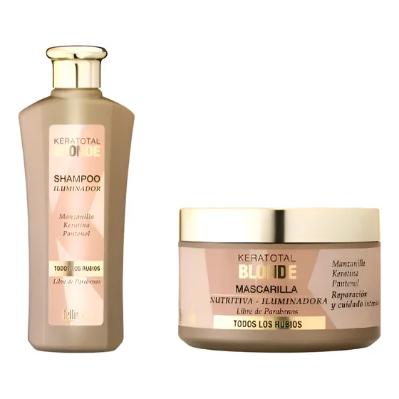 Shampoo Mascarilla Cabello Rubio Keratotal Blonde Bellissima