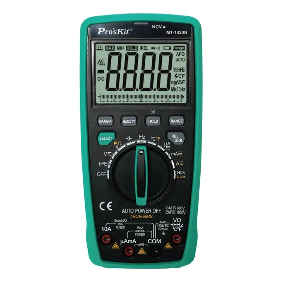 Tester Digital - Ncv - Usb Proskit Mt-1820n
