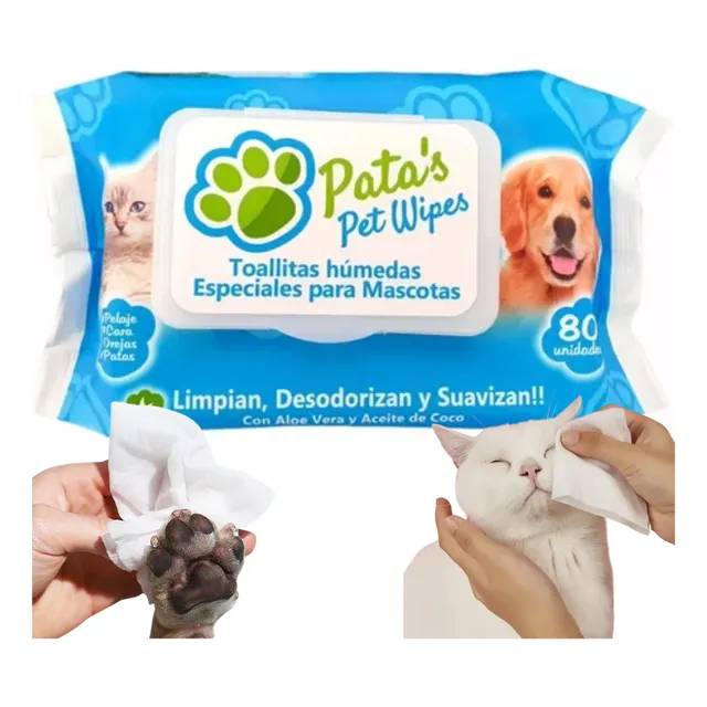 Toallitas Humedas Perro Gato Paños Patas Orejas Limpias X1