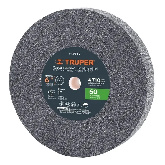 Disco Piedra P/esmeril De Banco A60 6x1x1 Pies-6160 Truper