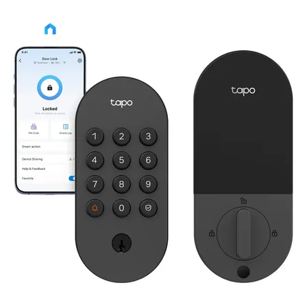 Fechadura Digital Inteligente Tapo Dl100 Desbloqueio por Senha, Bluetooth, Wi-Fi remoto via App, TP-link