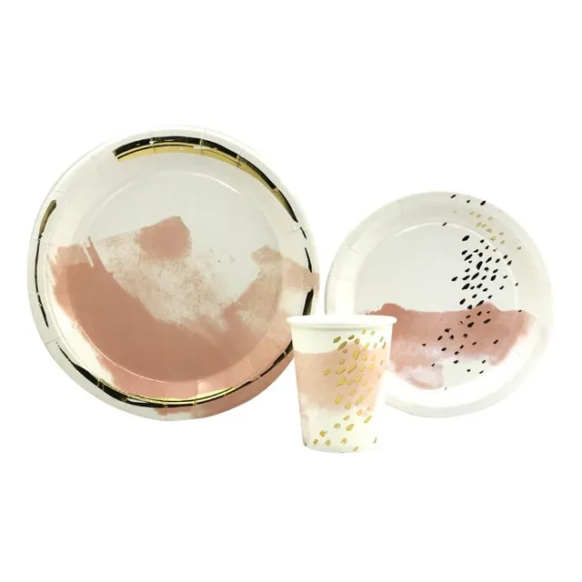 Set Platos Y Vasos Descartables Para Cumpleaños Decoración