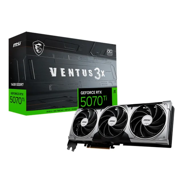 Tarjeta De Video Msi Rtx 5070 Ti Ventus 3x Oc 16g Gddr7