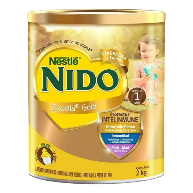 Fórmula Infantil Excella Gold En Polvo Lata 2kg Leche Nido