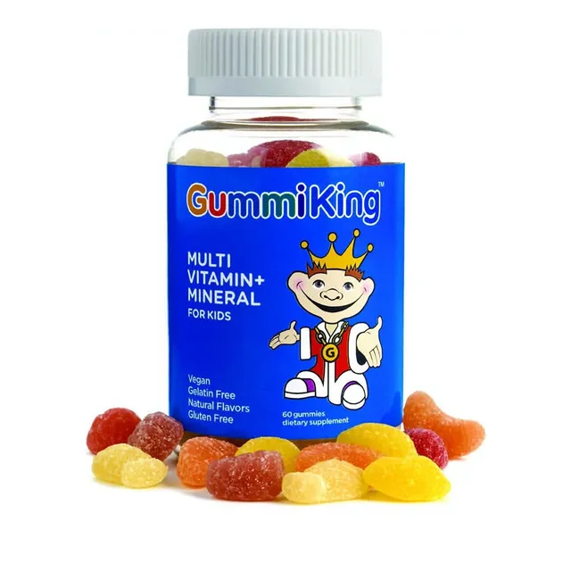 Multivitamínico+Mineral para niños, 60 gomitas Gummiking con sabor a fruta