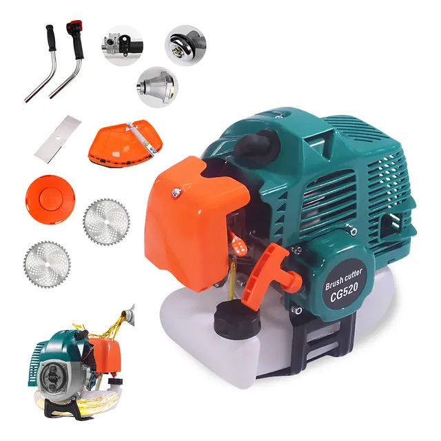 Desbrozadora Anfitrión Keep Going Max 52cc 1.6hp 10000rpm 700ml Monocilíndrico De Dos Tiempos Refrigeración Por Aire Forzado Con Discos Color Verde Oscuro Y Naranja No Incluye Palanca De Operación