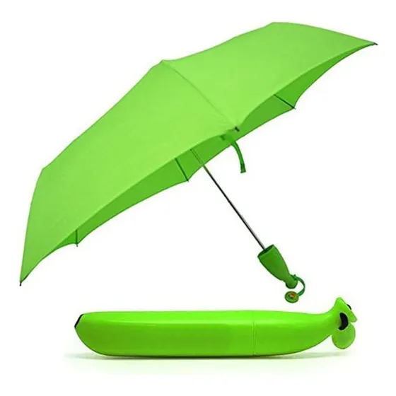 Paraguas Lluvia Banana Plegable Protección Uv Aire Libre Ver