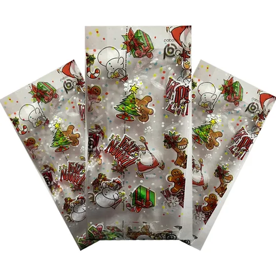 Bolsas De Celofán Navidad Dulces 100 Pzas 1 Kilo Alefin1