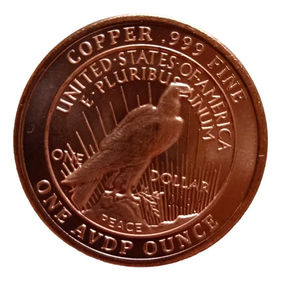 Moneda De Puro Cobre 1 Onza Troy Liberty 1921 Usa