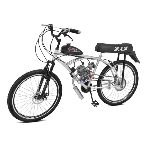 Bicicleta Motorizada 80cc Aro 26 Banco Mobilete A Disco 2t