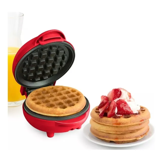 Mini Waflera Waffle Redonda Personal Electrica Pancakes