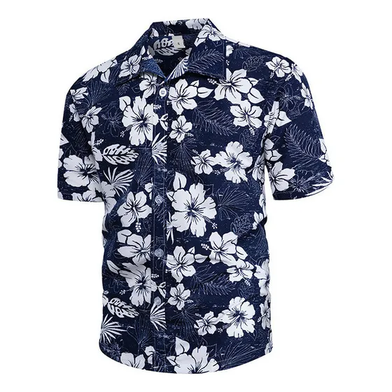 Nuevo Camisas Florales Hawaianas Talla Grande For Hombre