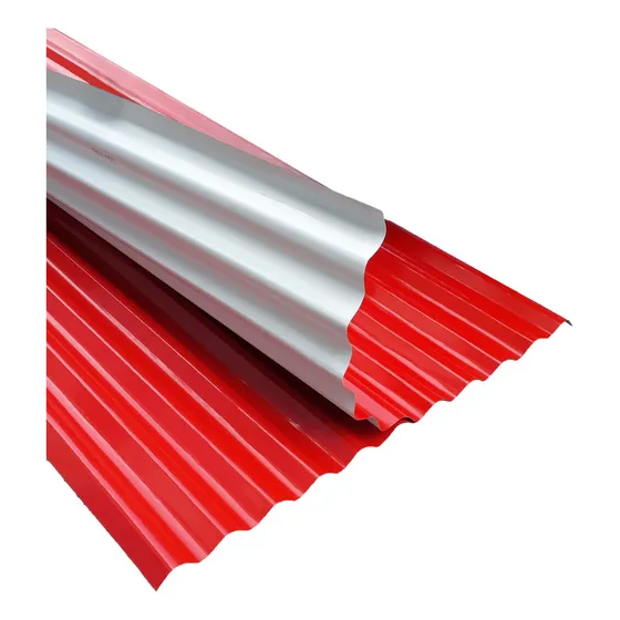Láminas De Zinc Prepintadas En Rojo Blanco X 3,66 Metros