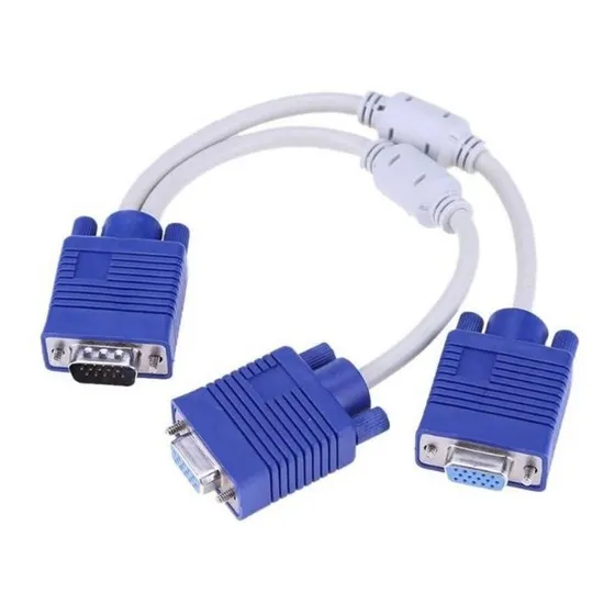 Cable Splitter Vga (1 Puerto A 2 Puertos) Monitor