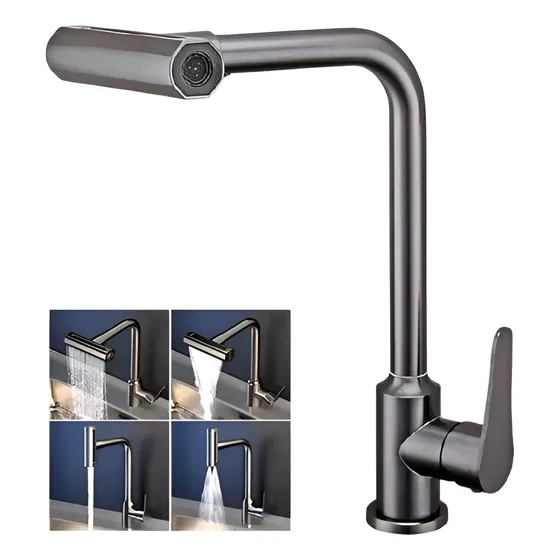 Llave Fregadero Lavaplatos Individual Gunmetal
