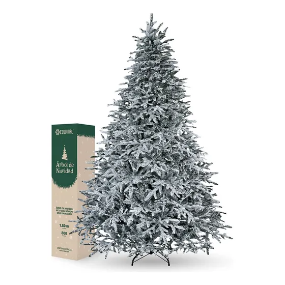 Árbol Navidad Nevado Pino Navideño 1.8m 800 Ramas - Esquimal