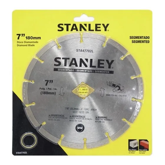 Disco Diamantado Stanley 7 Sta47702l Segmentado 180mm 7/8