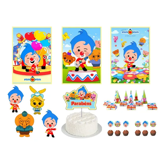 Kit Festa Decoração Palhaço Plim Plim Herói Do Coração 