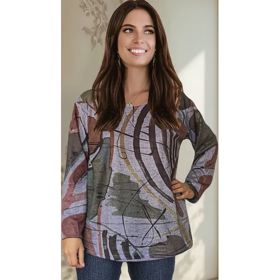 Polera De Mujer Manga Larga. Tallla L