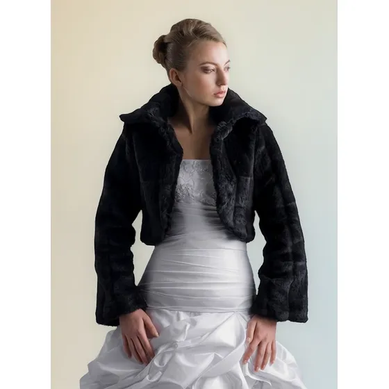 Saco Tapado Tolera Bolero Piel Sintética Novias Fiesta