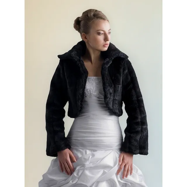 Saco Tapado Tolera Bolero Piel Sintética Novias Fiesta