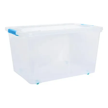 Caja Organizadora Reyplast 72 Litros Con Tapa Reyplast Color Transparente