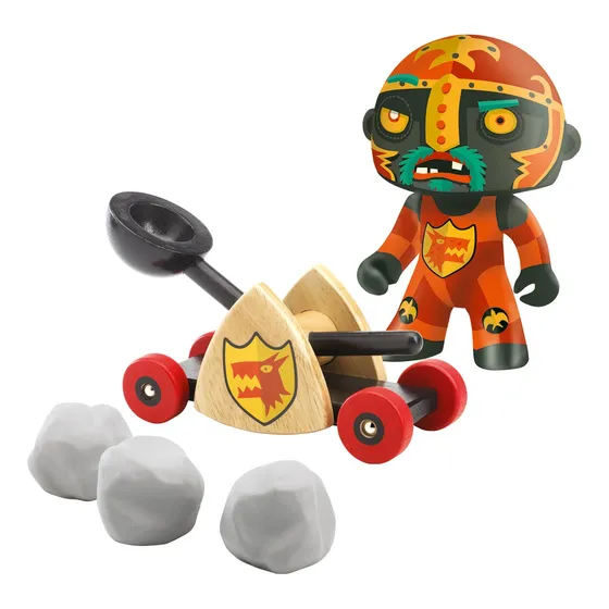 Arty Toys Baldy Y Catapulta Figura Articulable Djeco