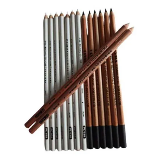 Prismacolor Blancos + Lyra Negros(12 Piezas) +2 Blender....