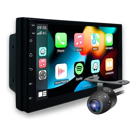  Multimídia Carplay 2din Touch 7' Espelha Android Ios Cam Ré