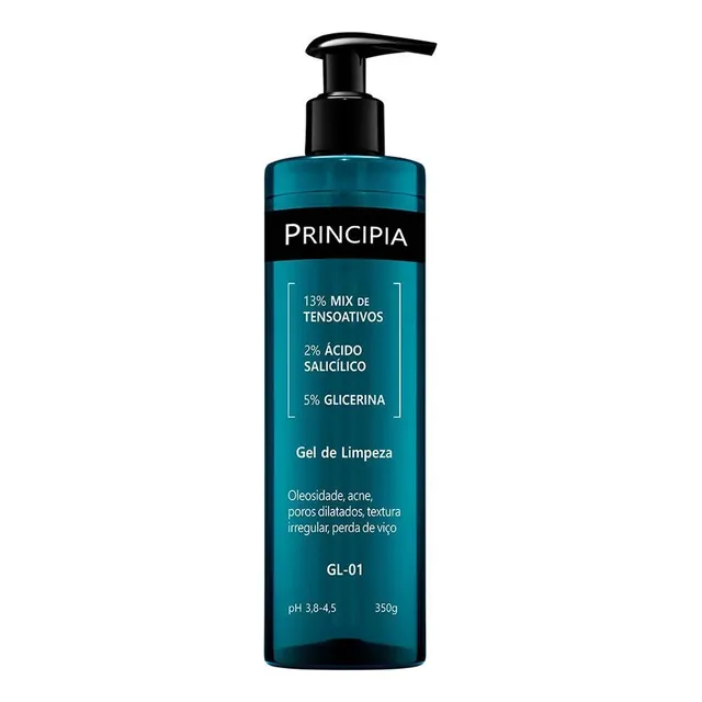 Gel De Limpeza Facial Gl-01 350g Para Todos Tipos De Pele 2% De Ácido Salicílico E 5% De Glicerina Principia