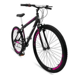 Bicicleta Mountain Bike Ello Bike Velox R26 - Preto/rosa Bicicleta Mountain Bike Ello Bike Velox R26 - Preto/rosa