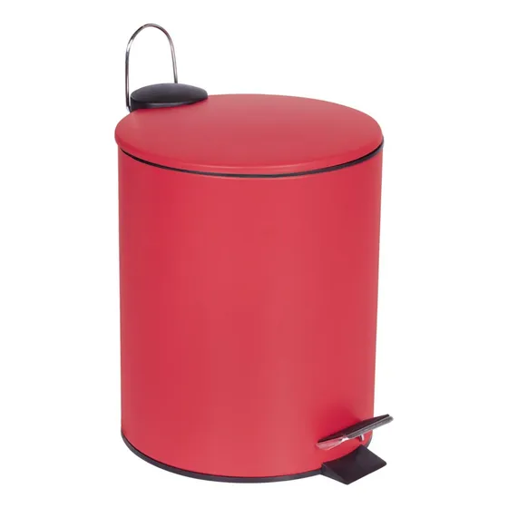 Tarro De Residuos Acero Rojo Modern 5 Lts Con Pedal