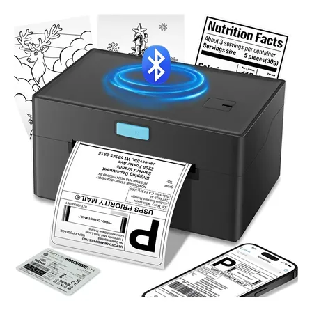 Impressora De Etiquetas Adesivas Bluetooth Código Barras 127/220v