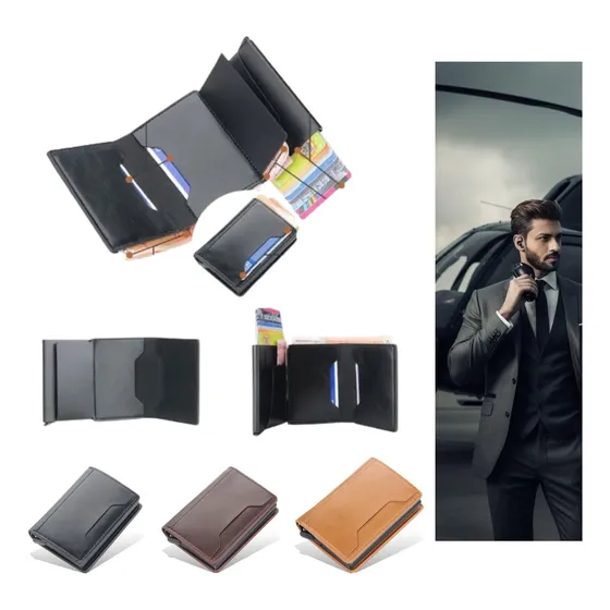 Billetera Inteligente Hombre Mujer Rfid Automática Pop - Up