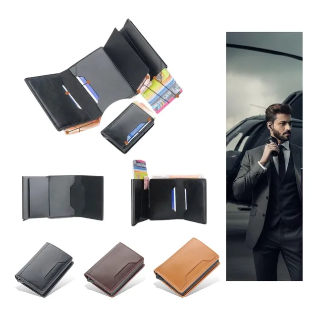 Billetera Inteligente Hombre Mujer Rfid Automática Pop - Up