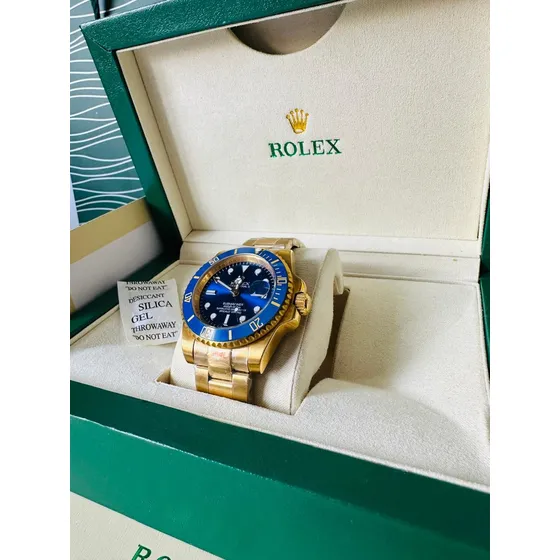 Reloj Rolex Submariner Dorado/azul Fullset Men Dorado Azul Azul