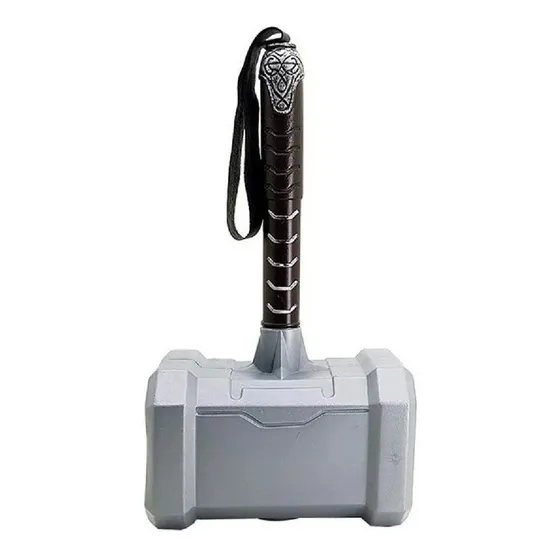Martelo Do Thor Vingadores Grande 40 Cm Em Plástico Com Alça