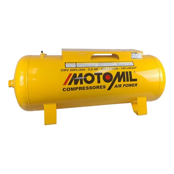 Pulmão De Ar Comprimido 200 Litros 10 Bar Motomil Nr-13