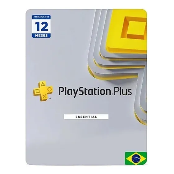 Cartão Gift Psn Plus 12 Meses Br:ps3,ps4,ps5 Essential Anual
