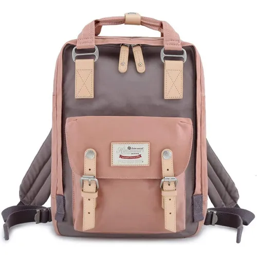 Mochilas Para Portátiles Himawari Rosa Y Gris 16.5 L