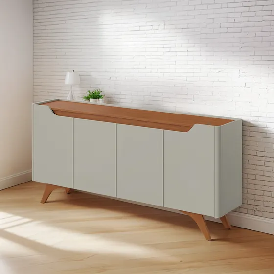 Buffet Para Sala De Estar Design Moderno 4 Portas