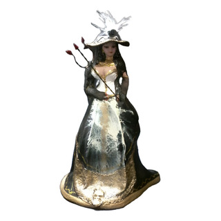 Escultura Maria Mulambo Das Almas,20cm Branca E Preta Top Escultura Maria Mulambo Das Almas,20cm Branca E Preta Top